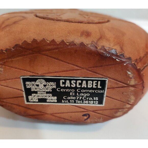 Vtg Leather Tooled Wrapped Wine/Liquor Decanter Columbian Souvenir Art Bottle - Picture 16 of 16